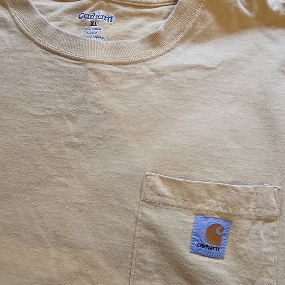 Carhartt tee - Men's XL - pale yellow - Picture 2 of 2